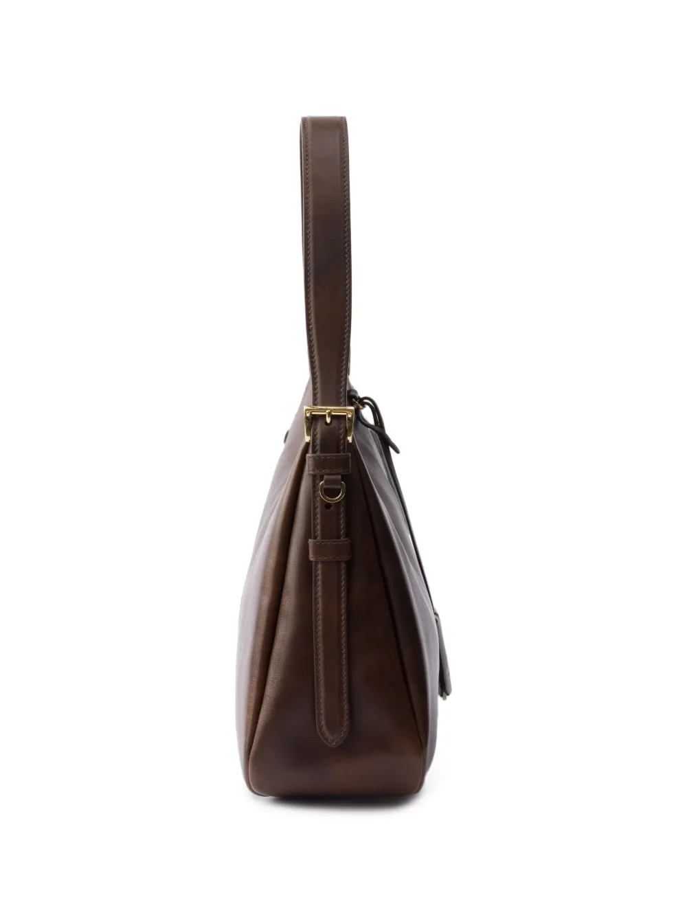 Prada Medium Aimée leren schoudertas Bruin
