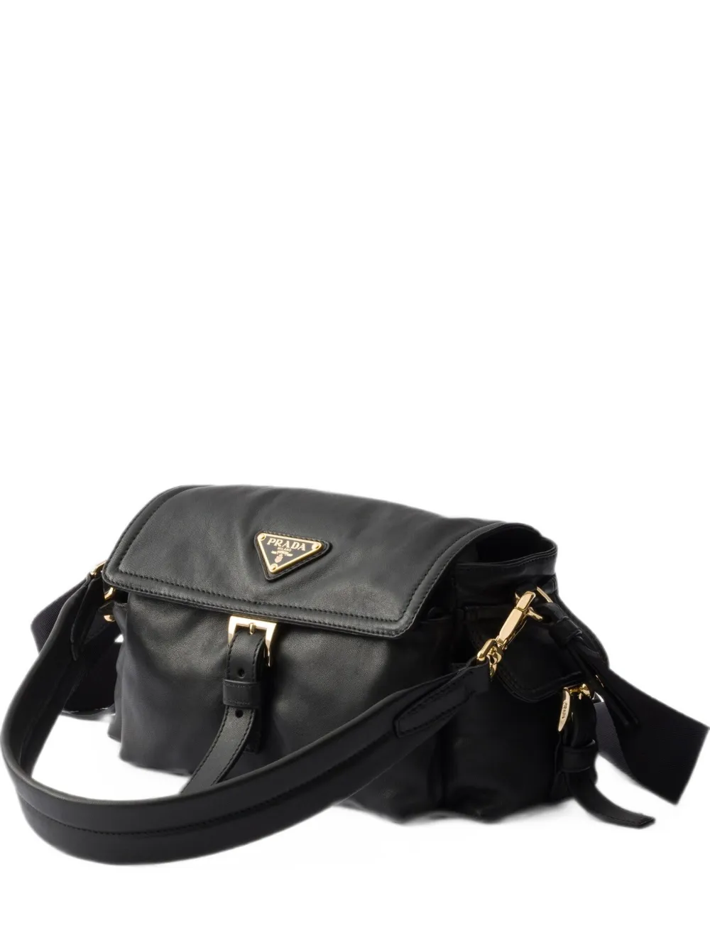 Prada Mini Explore Tasche Aus Nappaleder In Black