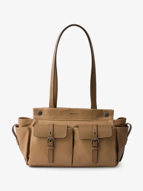 Prada Route medium leather tote bag