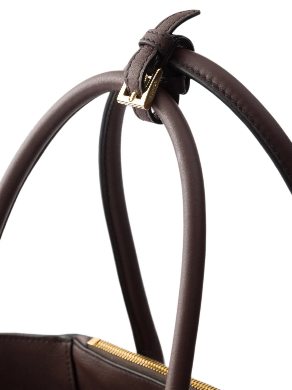 Prada Leren shopper Bruin