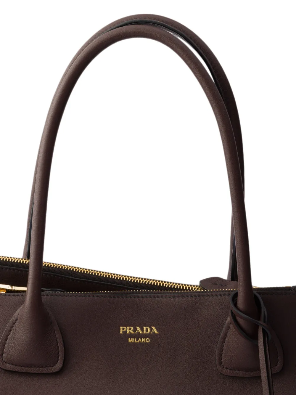 Prada Leren shopper Bruin