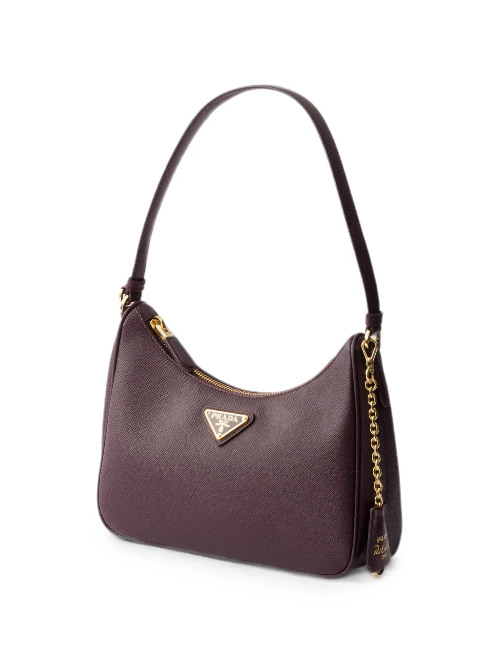 Prada Re-Edition 2005 schoudertas van saffiano leer Paars