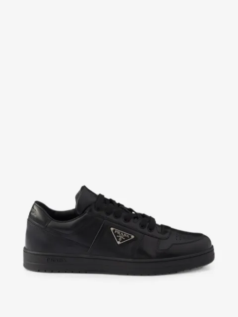 Prada Downtown triangle-logo leather sneakers