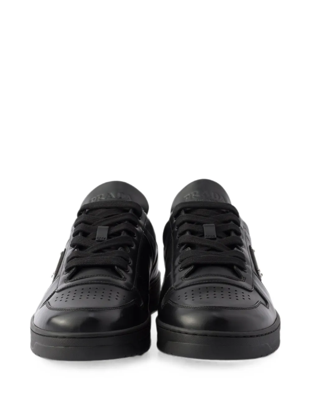 Prada Downtown leather sneakers Zwart