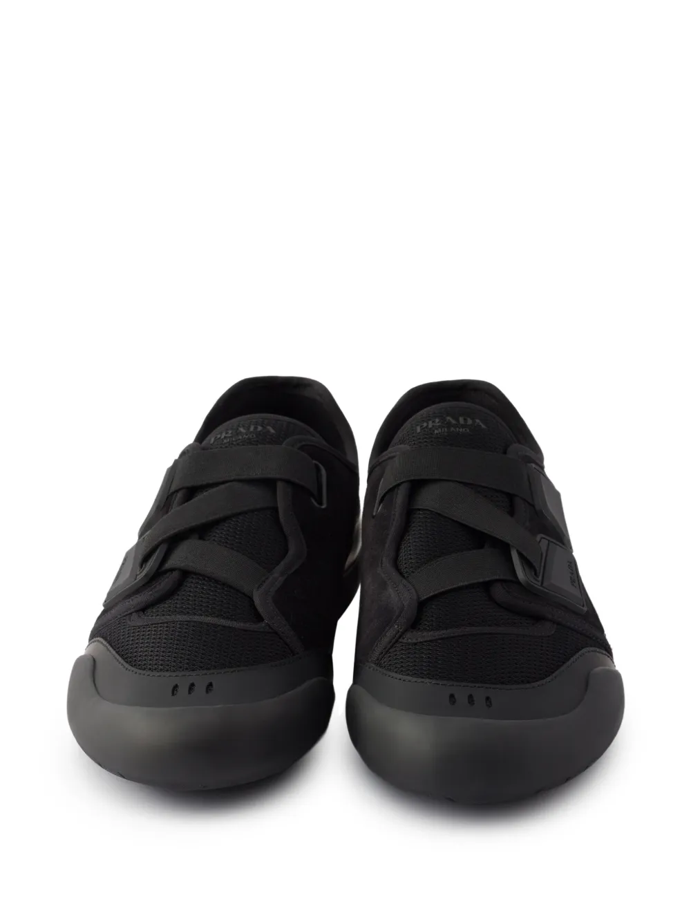 Prada Speedrock leren sneakers met mesh Zwart