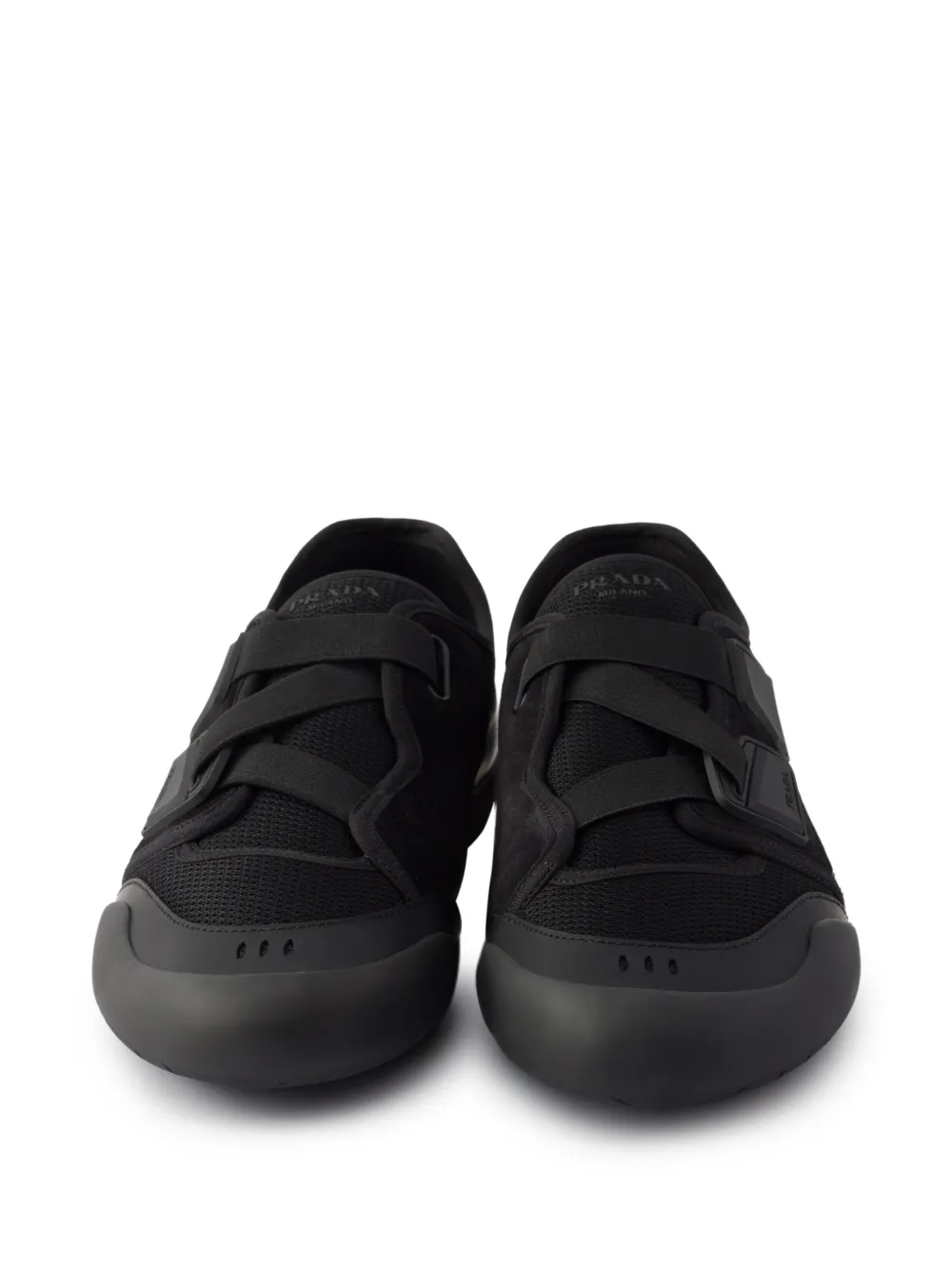 Prada Speedrock leren sneakers met mesh Zwart