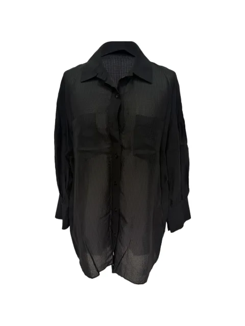 ANINE BING camisa texturizada con botones