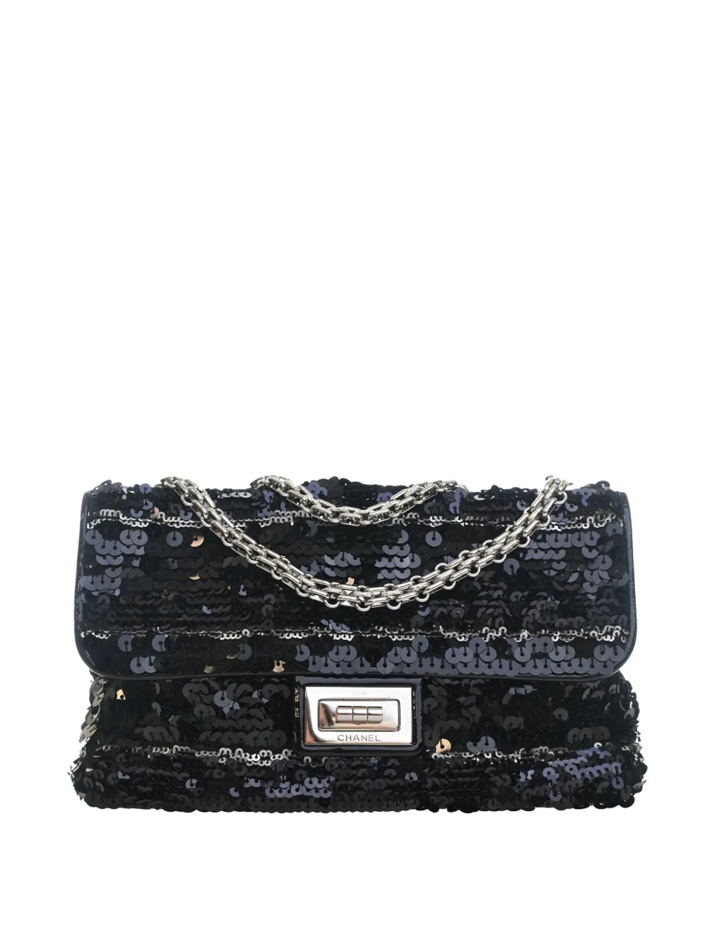 CHANEL Pre-Owned Borsa a tracolla Reissue 2.55 Single Flap 225 in vernice 2011 - Nero