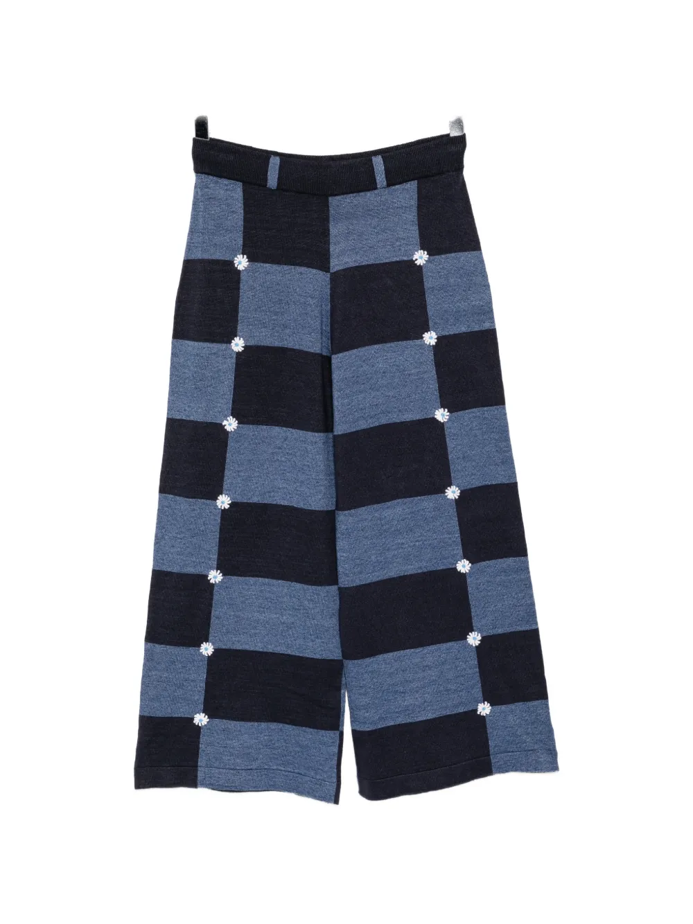 Yanyan Knits Daisy Trousers In Blue