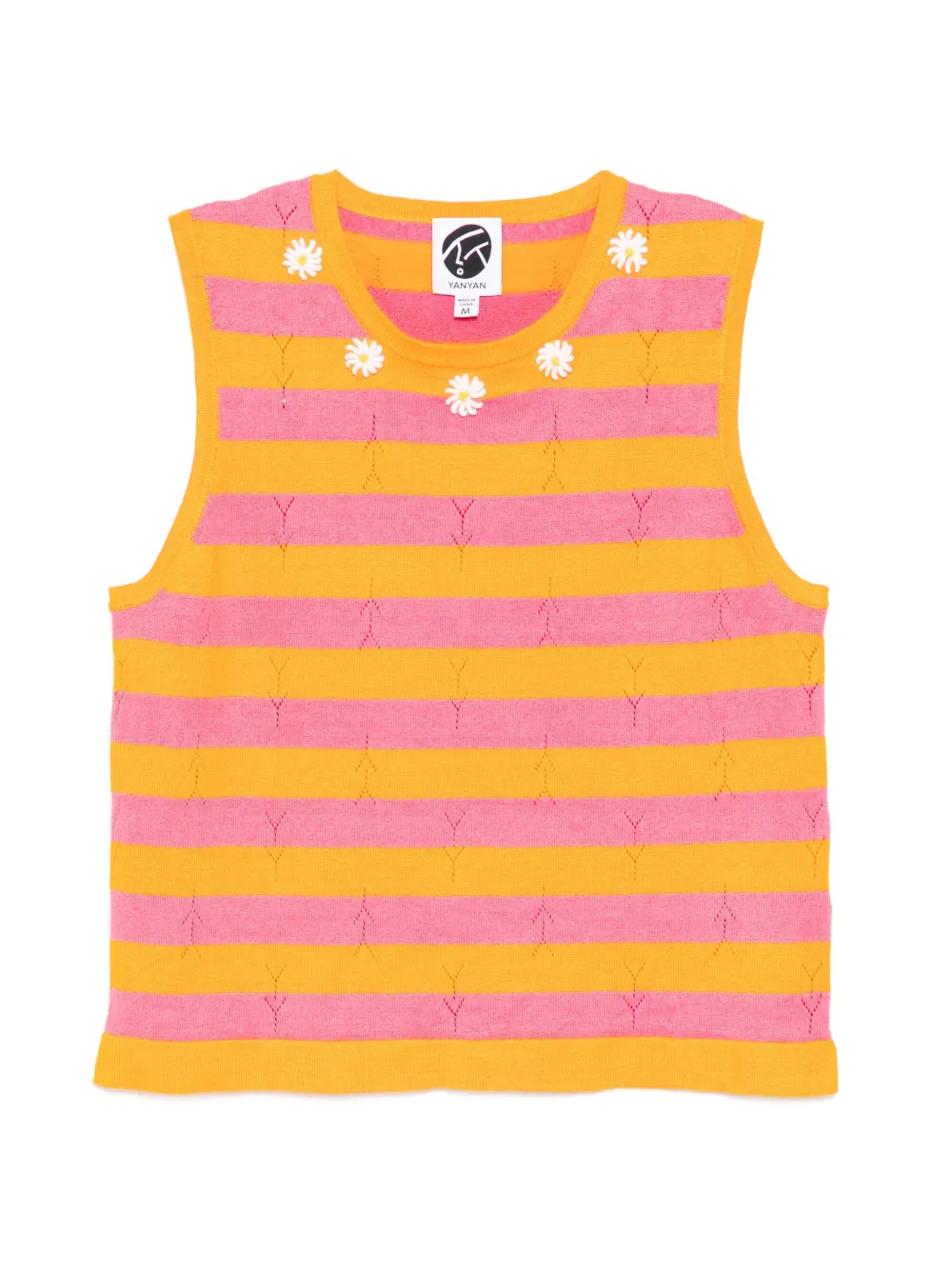 YANYAN KNITS Daisy tank top - Arancione