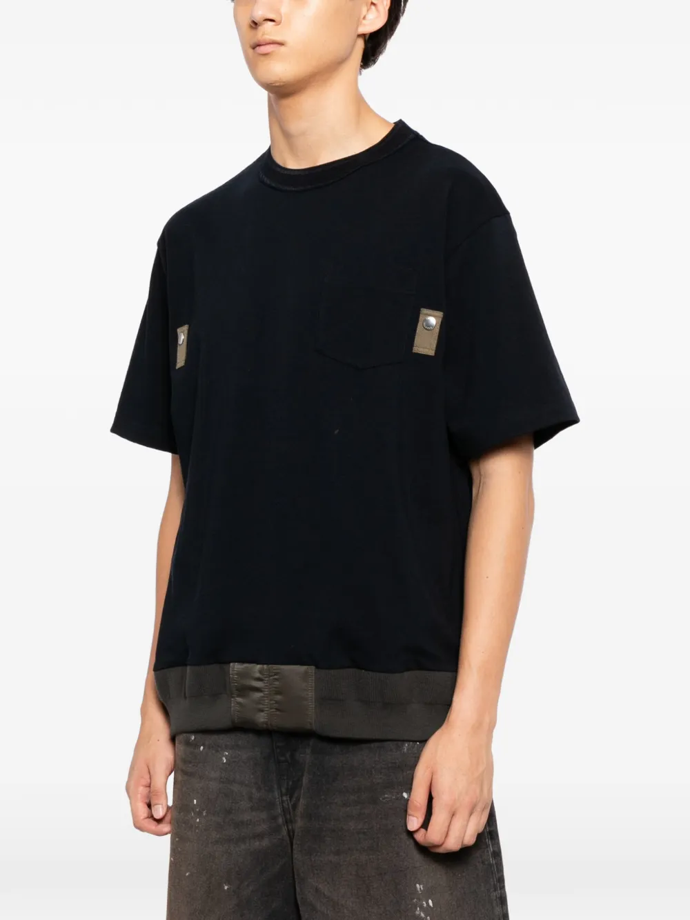 sacai Katoenen T-shirt Blauw
