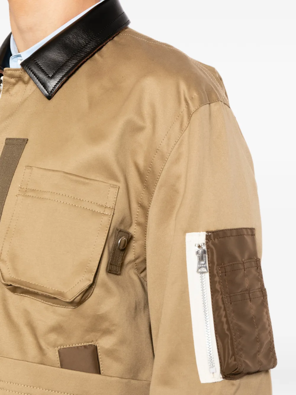 Sacai Cotton Chino Blouson | Neutrals | FARFETCH