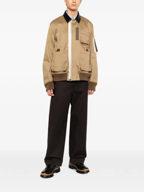 Sacai Cotton Chino Blouson | Neutrals | FARFETCH