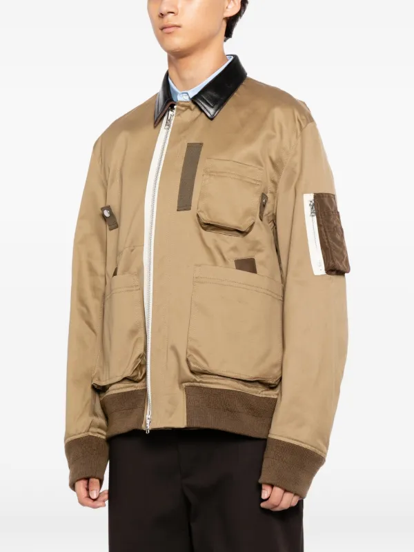 Sacai Cotton Chino Blouson | Neutrals | FARFETCH