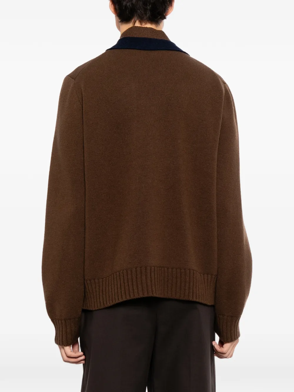 sacai Vest met knopen en sjaal-detail Bruin