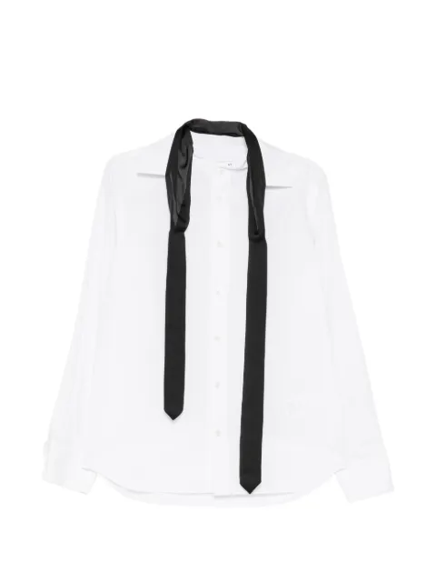 sacai poplin tie shirt