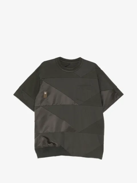 sacai cotton patchwork T-shirt