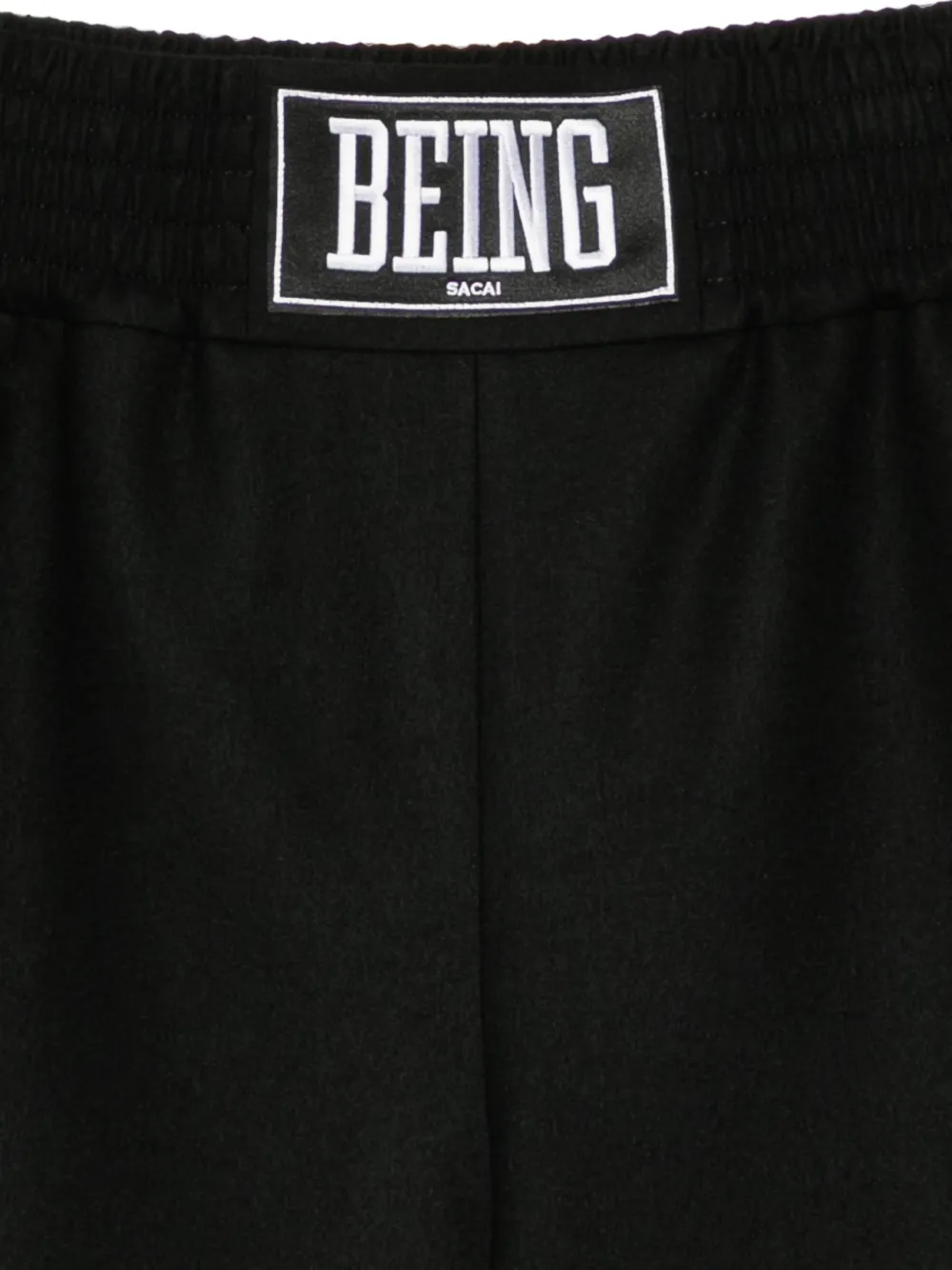 sacai Shorts met logopatch Zwart