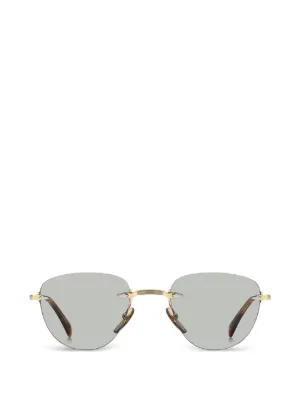 Cazal Rimless oval-frame Sunglasses | Gold | FARFETCH SG