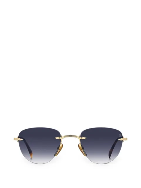 DAVID BECKHAM EYEWEAR rimless pilot-frame sunglasses