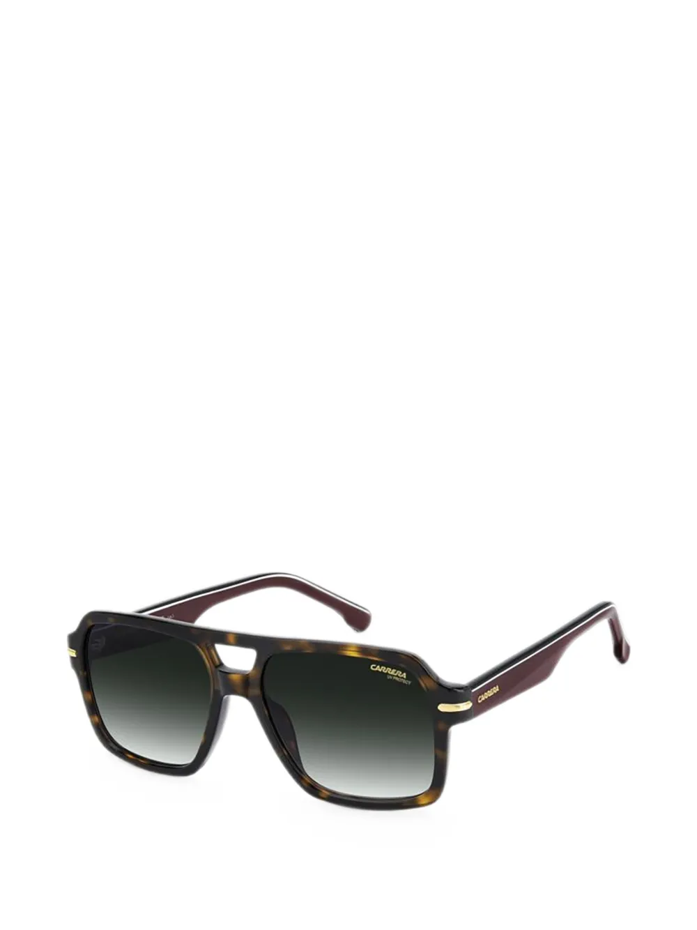 Carrera zonnebril met piloten montuur en schildpadschild-design Bruin