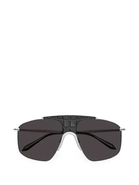 Alaia Eyewear croc-effect pilot-frame sunglasses