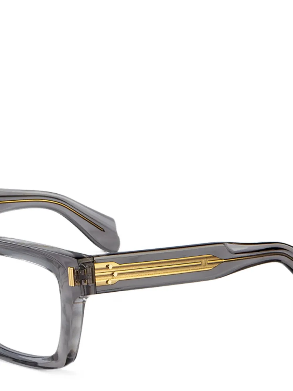 Cutler & Gross Bril met rechthoekig montuur Grijs