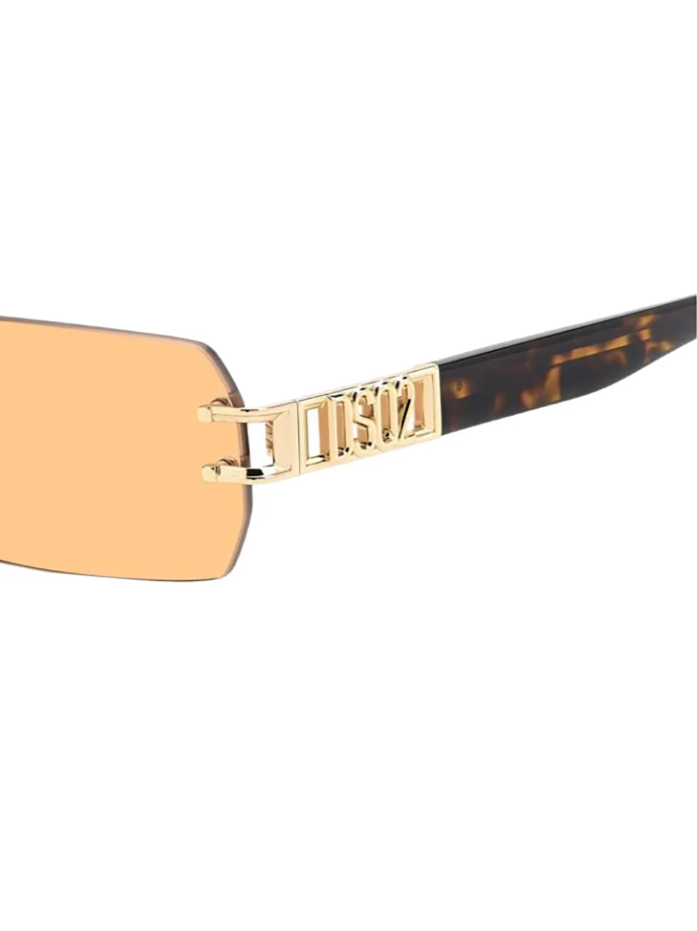 DSQUARED2 Zonnebril met rechthoekig montuur Oranje
