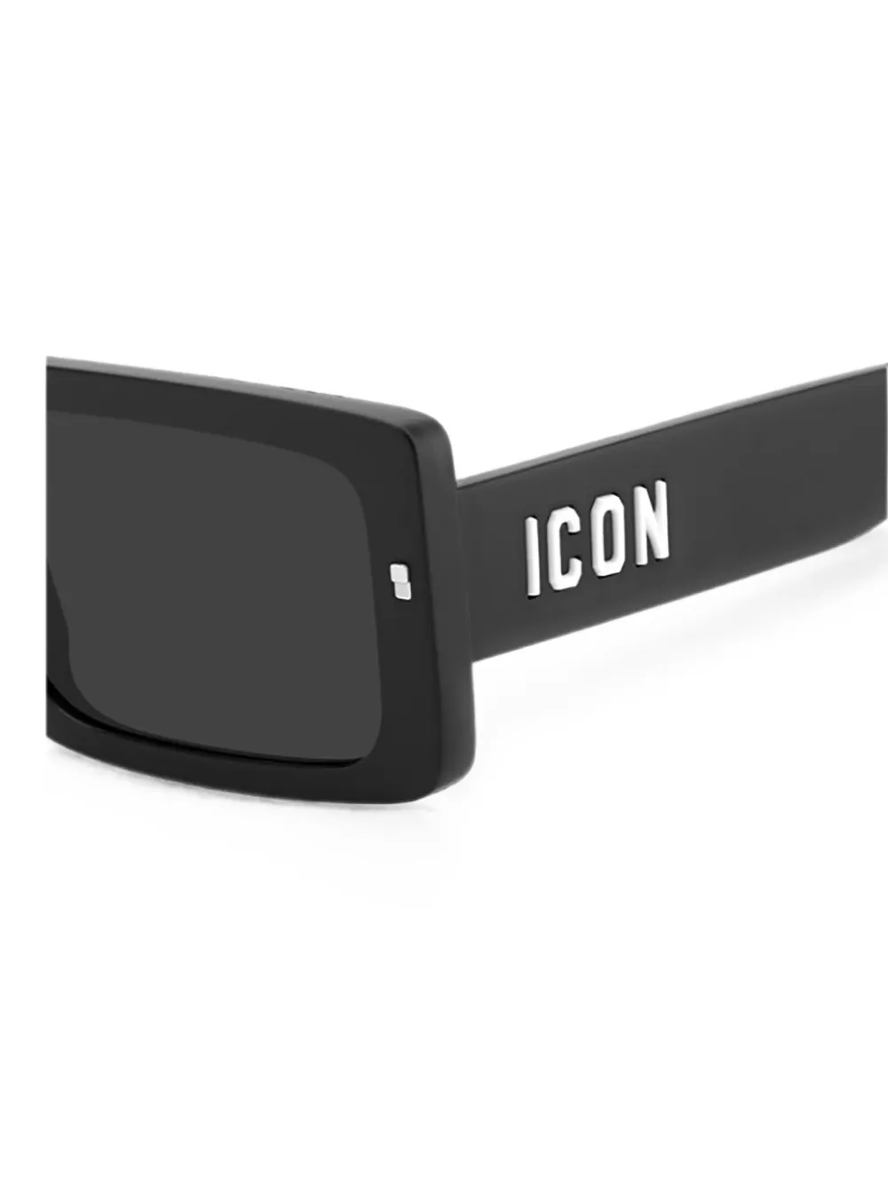DSQUARED2 Icon zonnebril met rechthoekig montuur Zwart