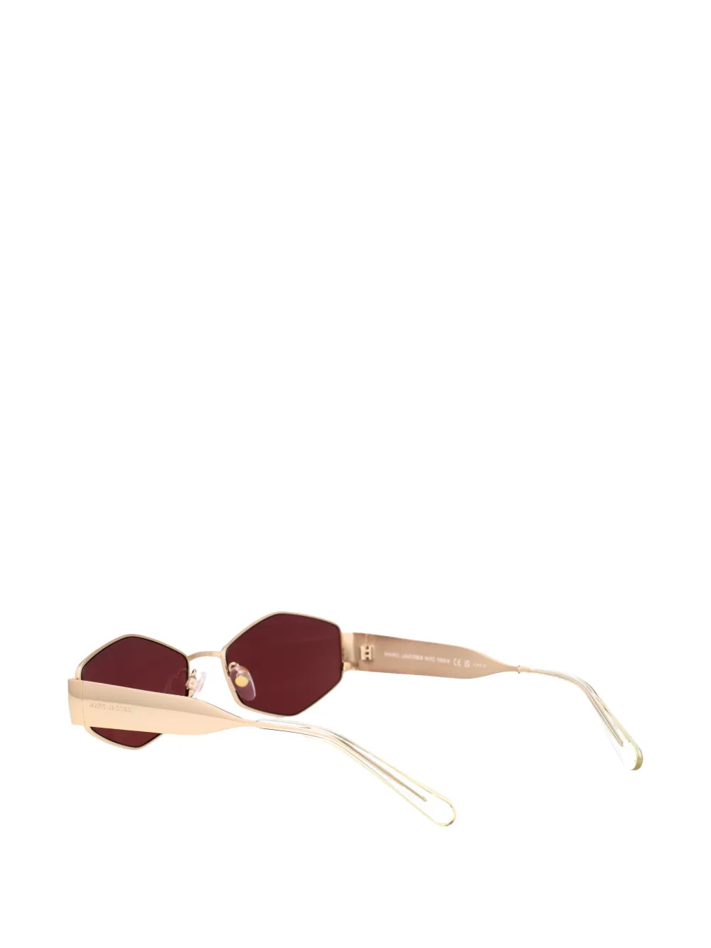 Marc Jacobs Eyewear Triangle zonnebril met geometrisch montuur Goud
