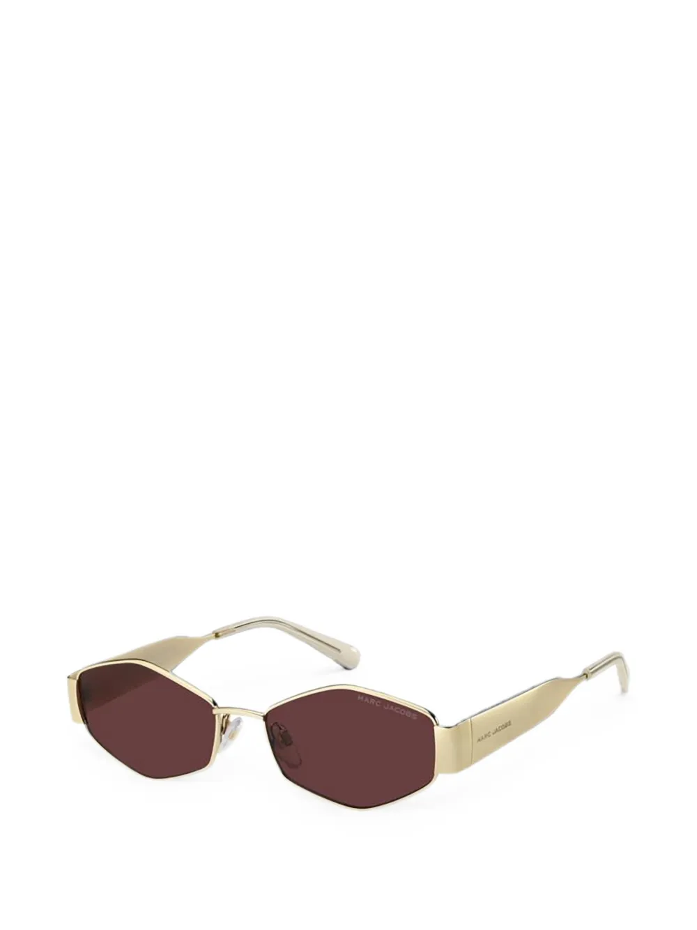 Marc Jacobs Eyewear Triangle zonnebril met geometrisch montuur Goud