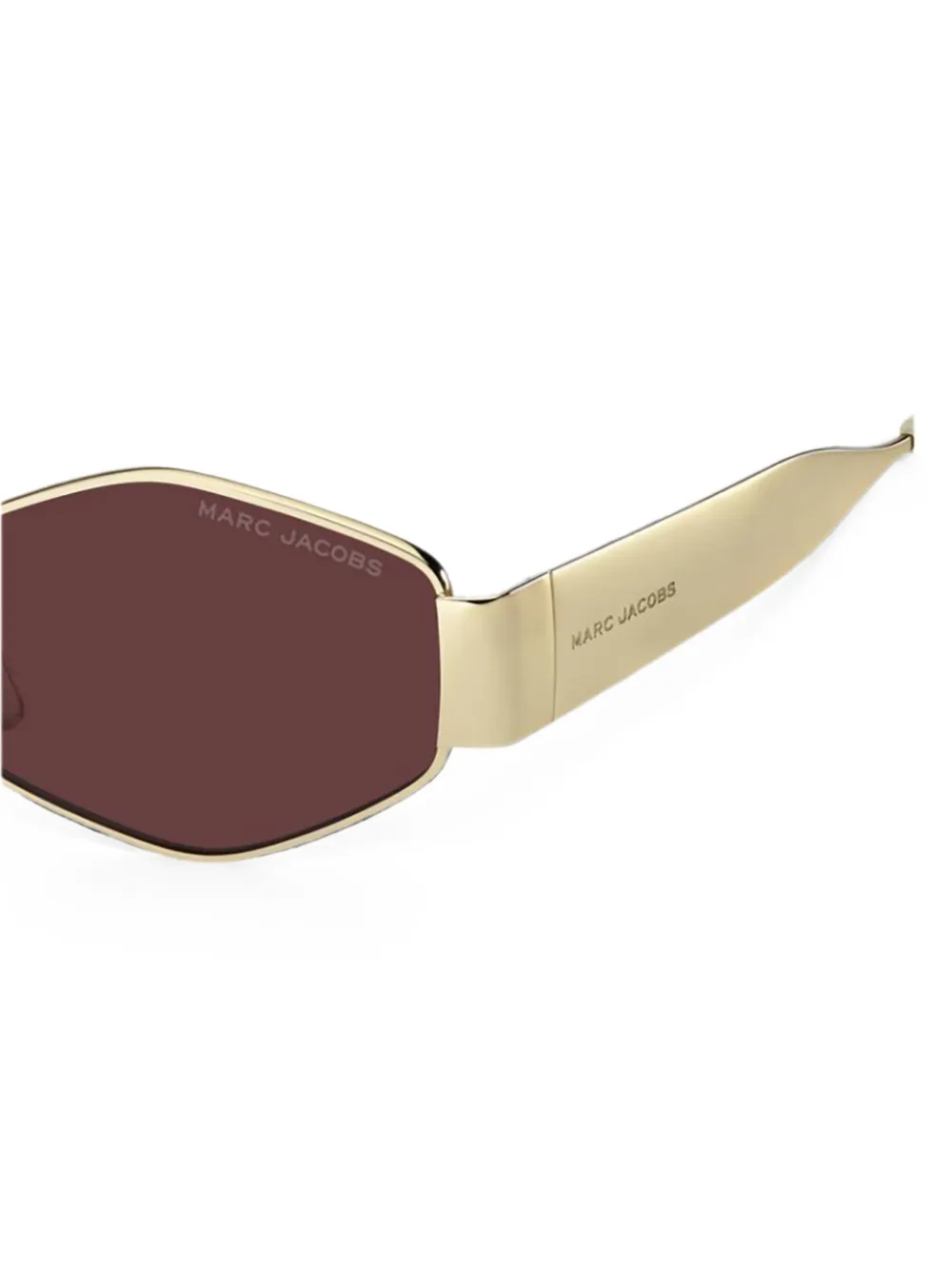 Marc Jacobs Eyewear Triangle zonnebril met geometrisch montuur Goud