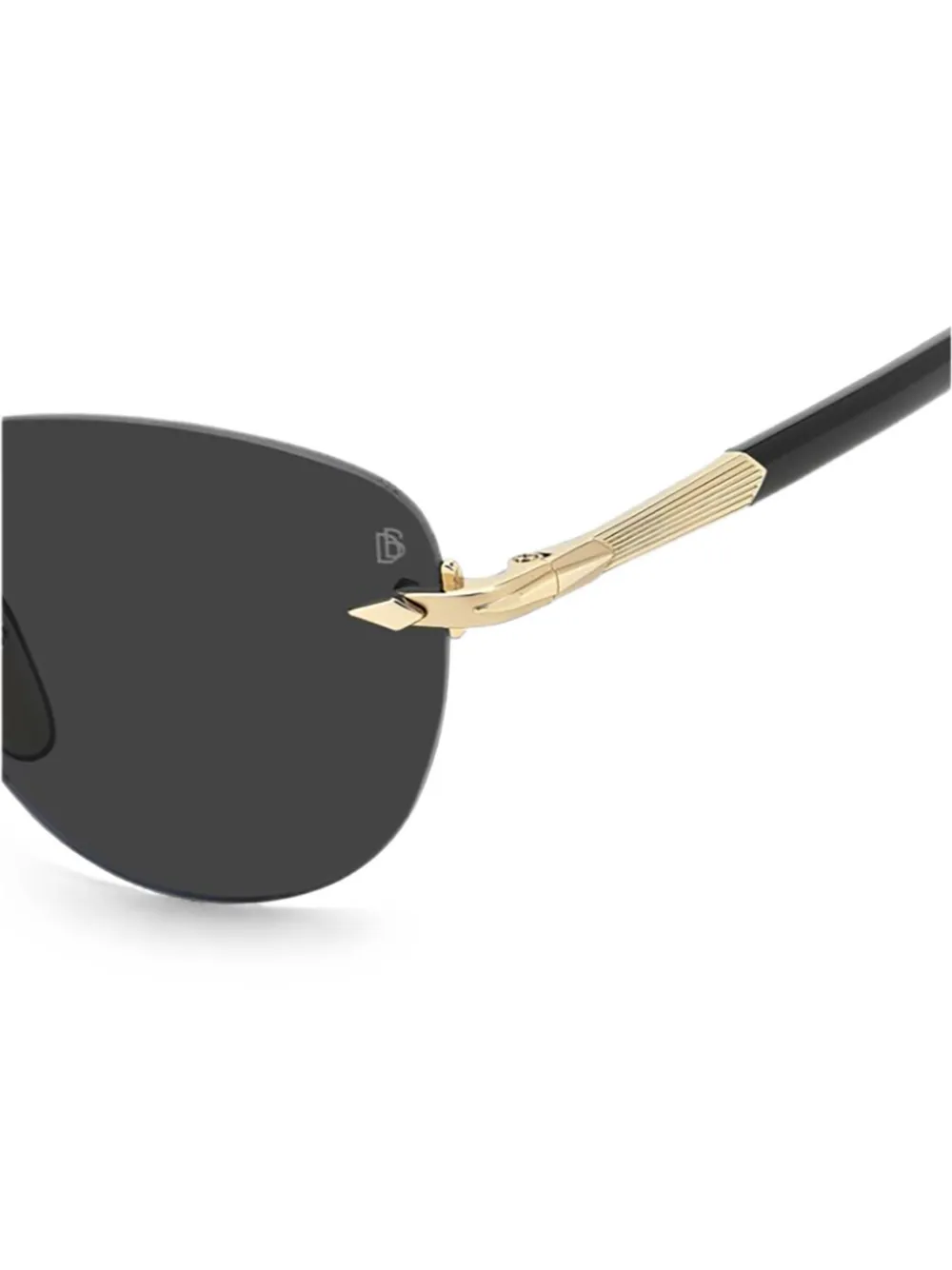 Eyewear by David Beckham Zonnebril met randloos geometrisch montuur Goud