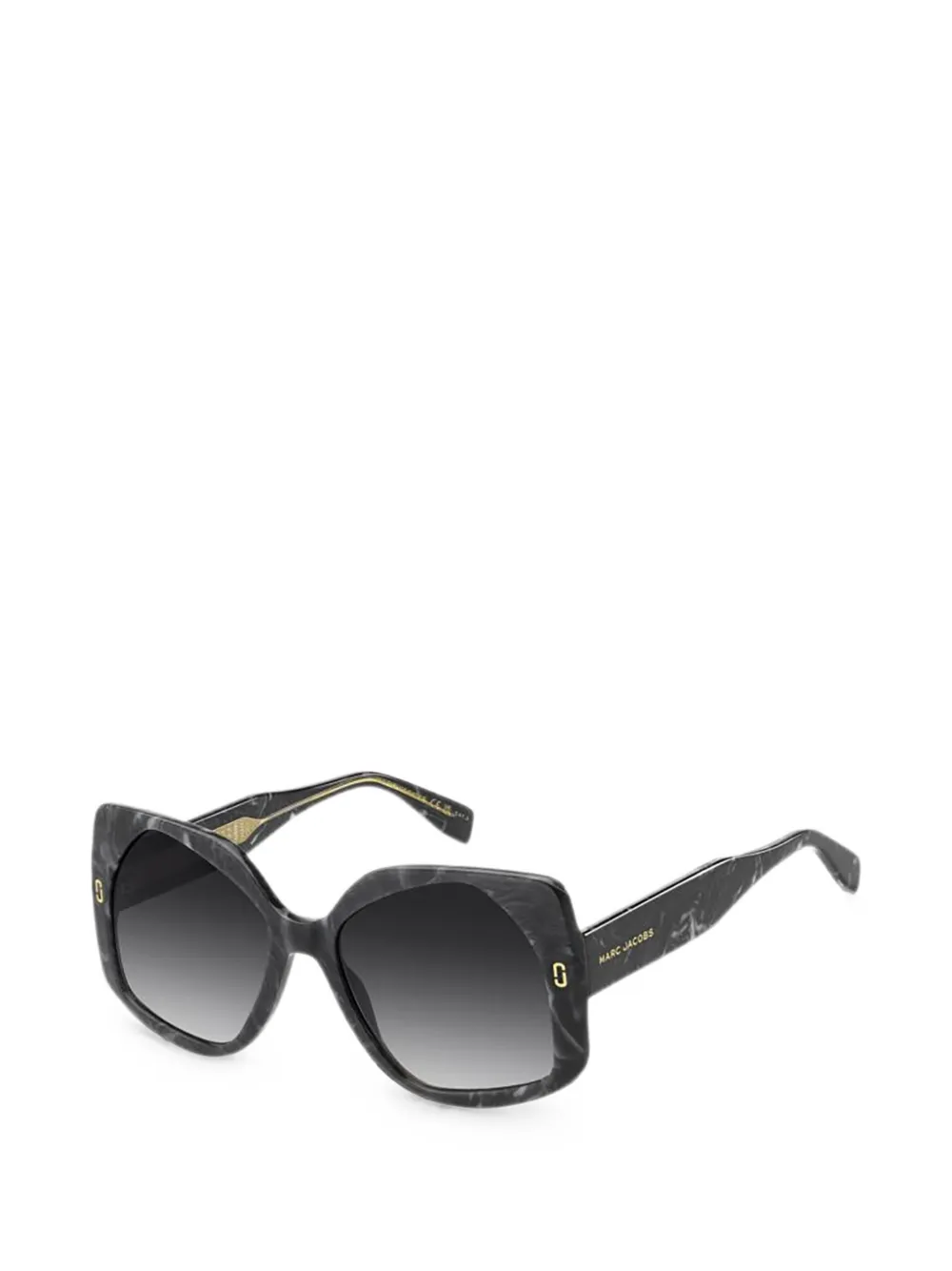 Marc Jacobs Eyewear Zonnebril met geometrisch montuur en marmer-effect Grijs