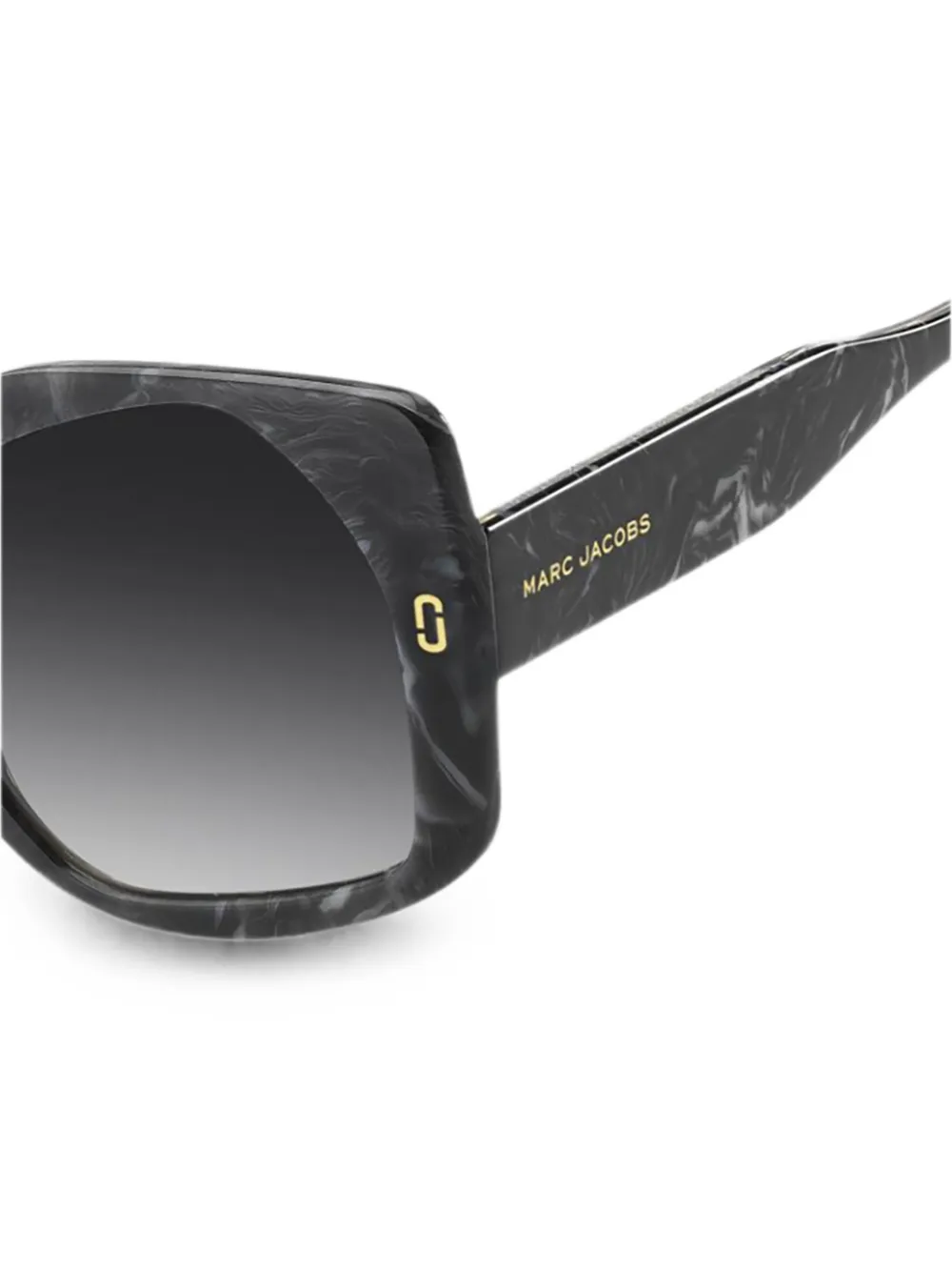Marc Jacobs Eyewear Zonnebril met geometrisch montuur en marmer-effect Grijs