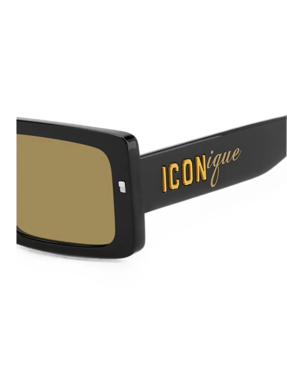 DSQUARED2 Iconique zonnebril met rechthoekig montuur Zwart