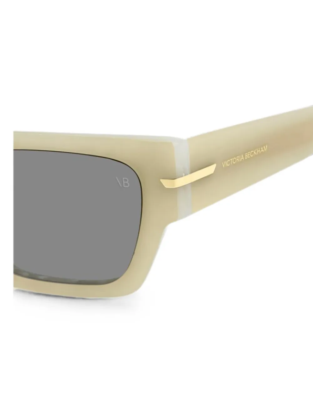 Victoria Beckham Eyewear Zonnebril met rechthoekig montuur Beige