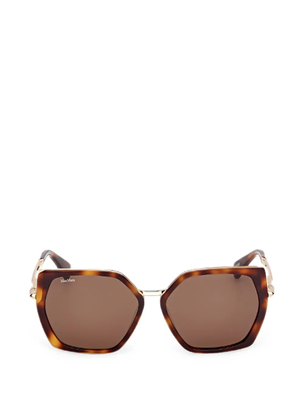 Max Mara Eyewear geometric-frame sunglasses - Marrone