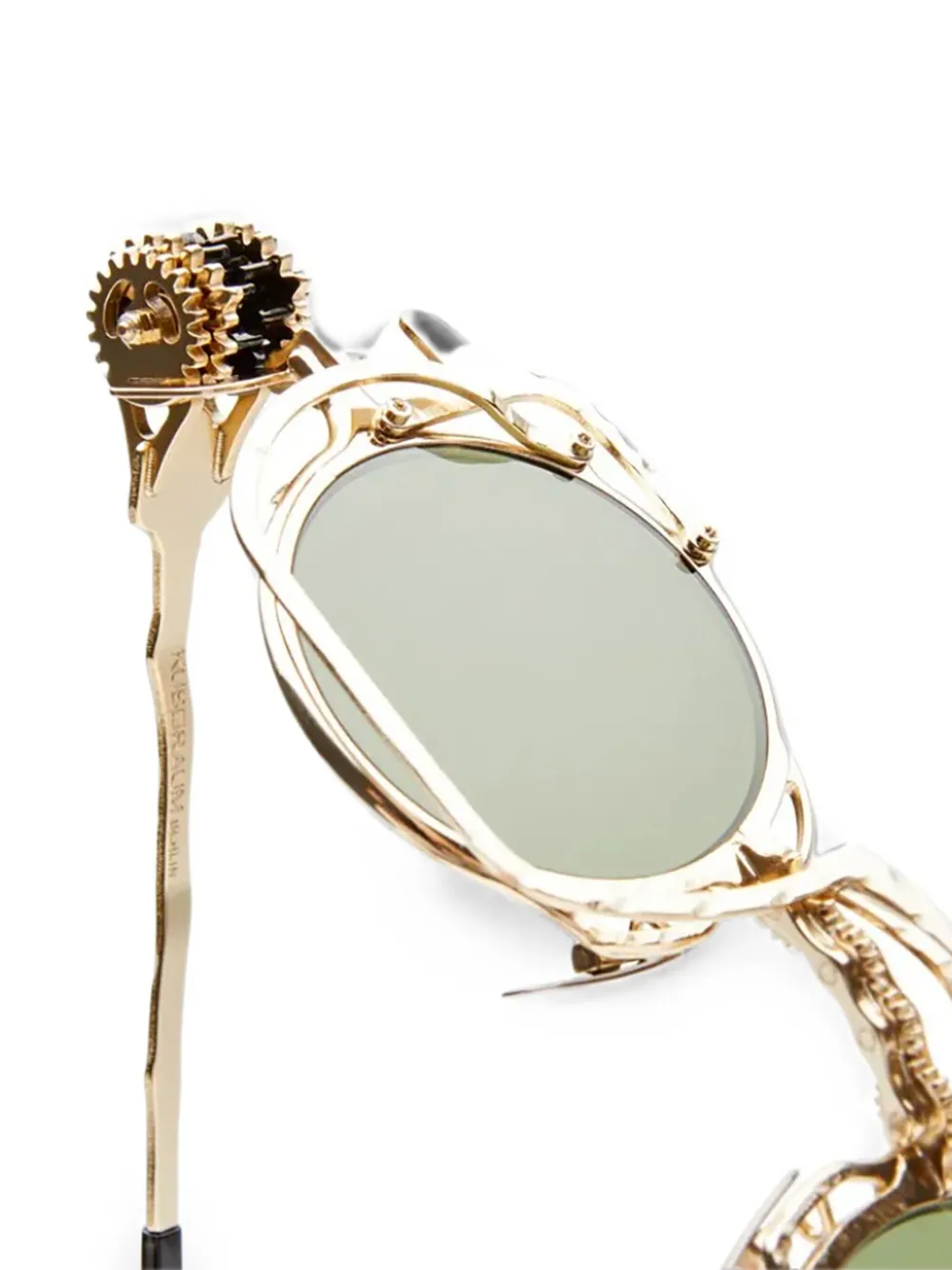 Kuboraum Z50 zonnebril met rond montuur Goud