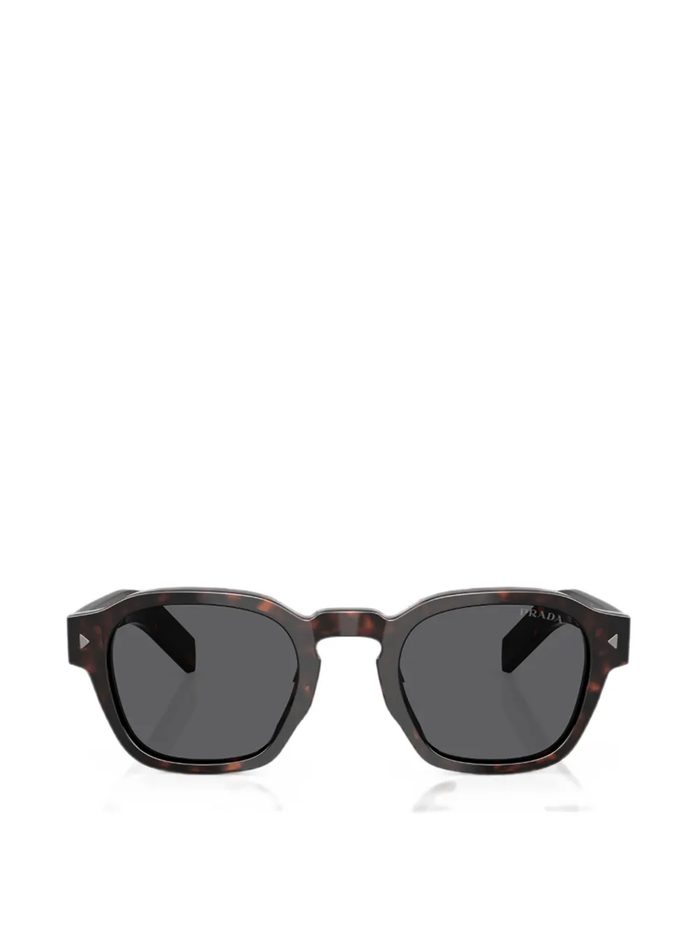 Prada Eyewear tortoiseshell-effect geometric-frame sunglasses - Marrone