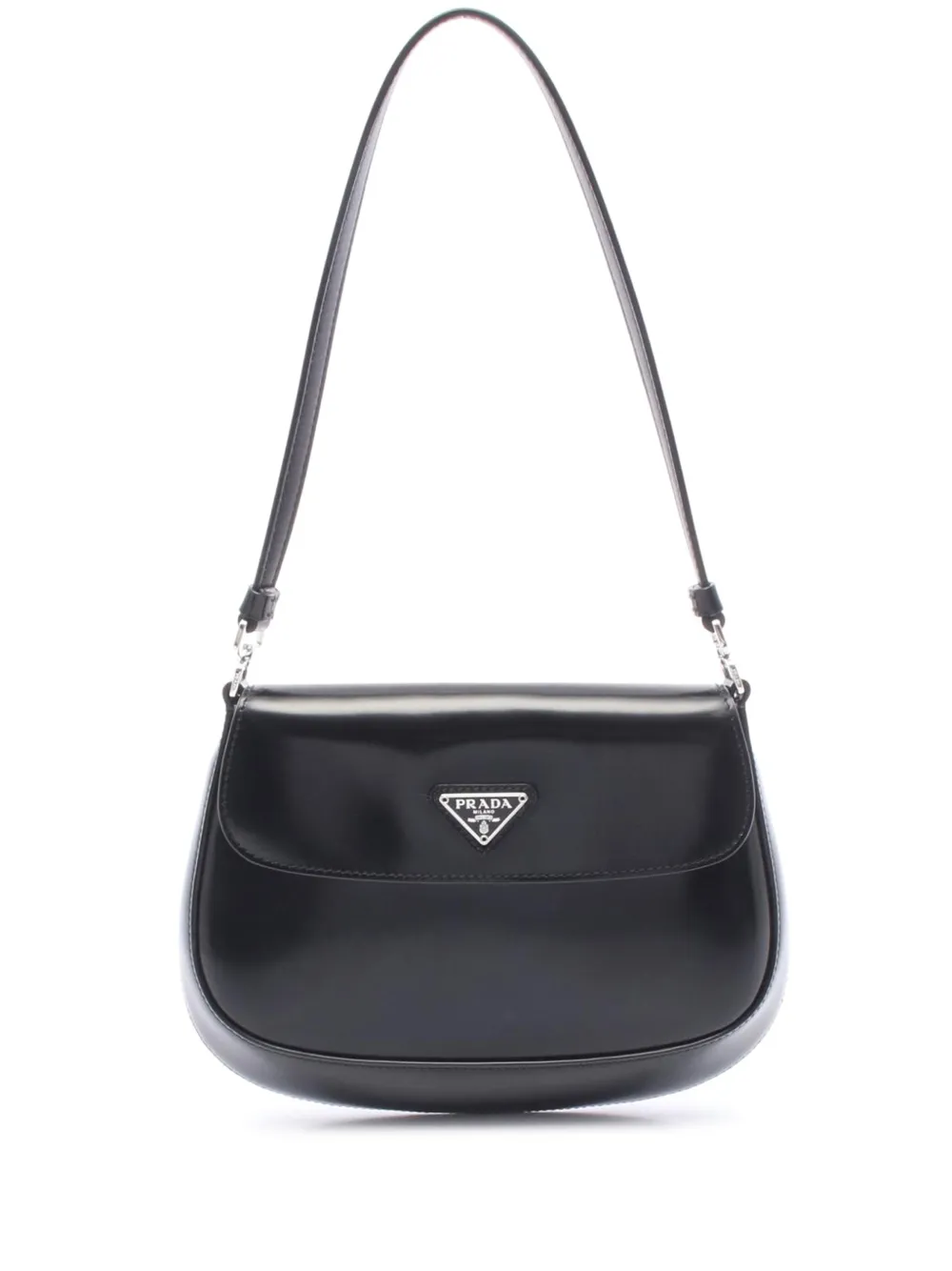 Prada Pre-Owned Borsa a tracolla Cleo mini in pelle con finitura spazzolata 1990-2021 - Nero