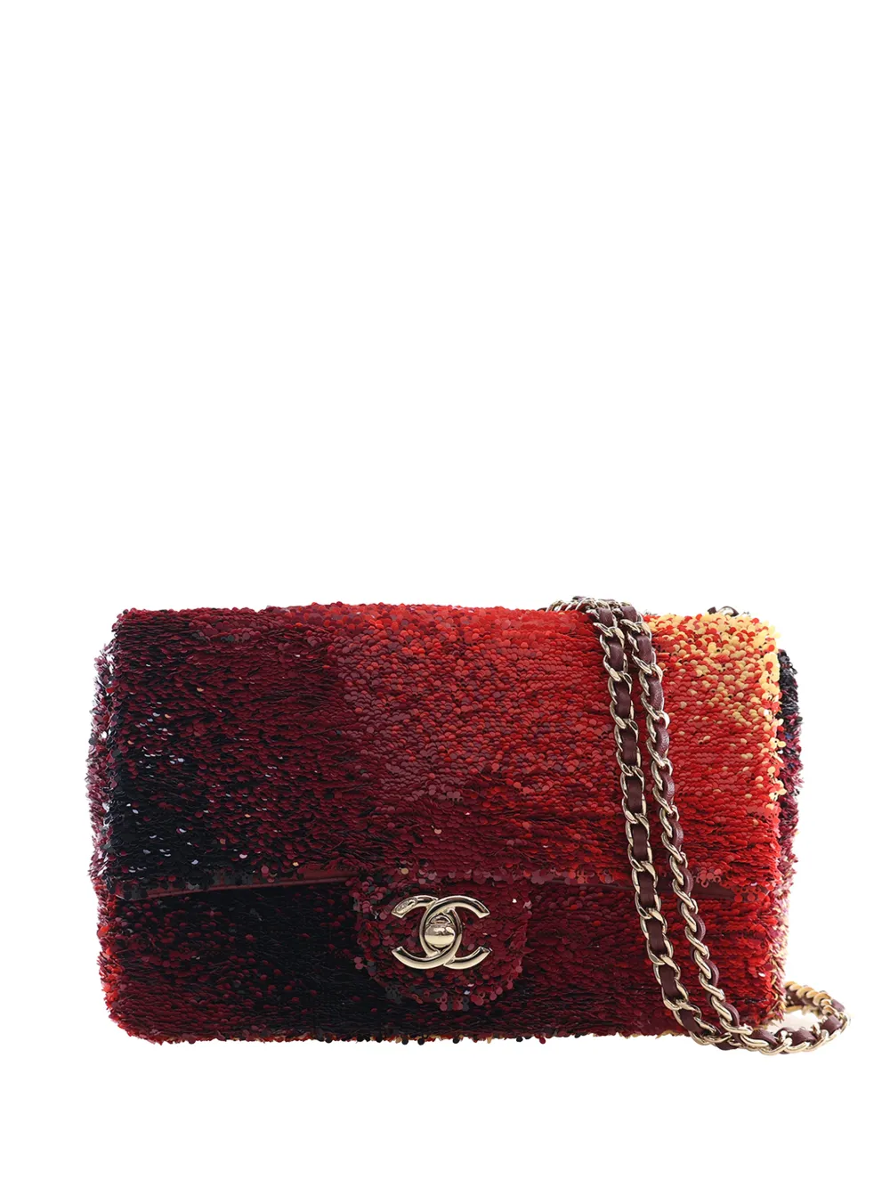CHANEL Pre-Owned Borsa a spalla CC piccola in pelle di agnello 2021-2026 - Rosso