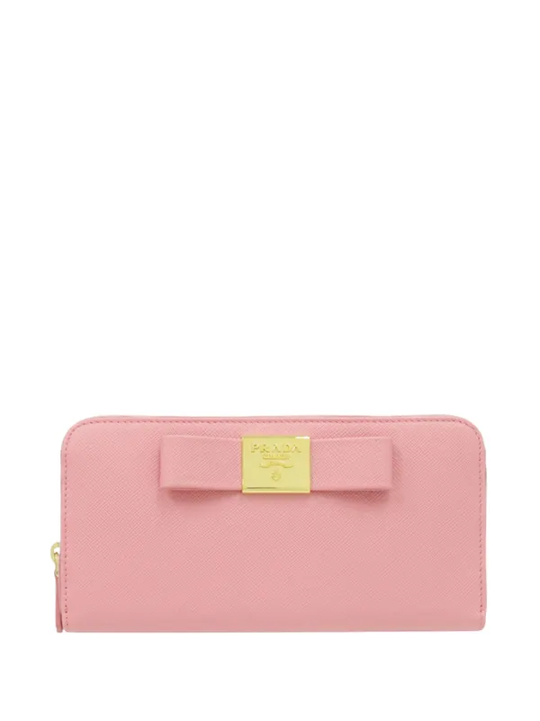 Prada Pre-Owned 2013-2026 サフィア フィオッコ ボウ ウォレット