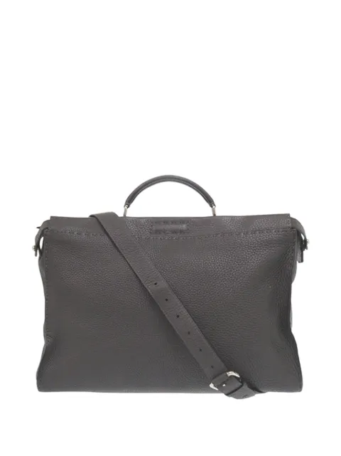 Fendi Pre-Owned 2010-2026 Large Leather Selleria Monster Eyes Peekaboo Iconic Essential satchel