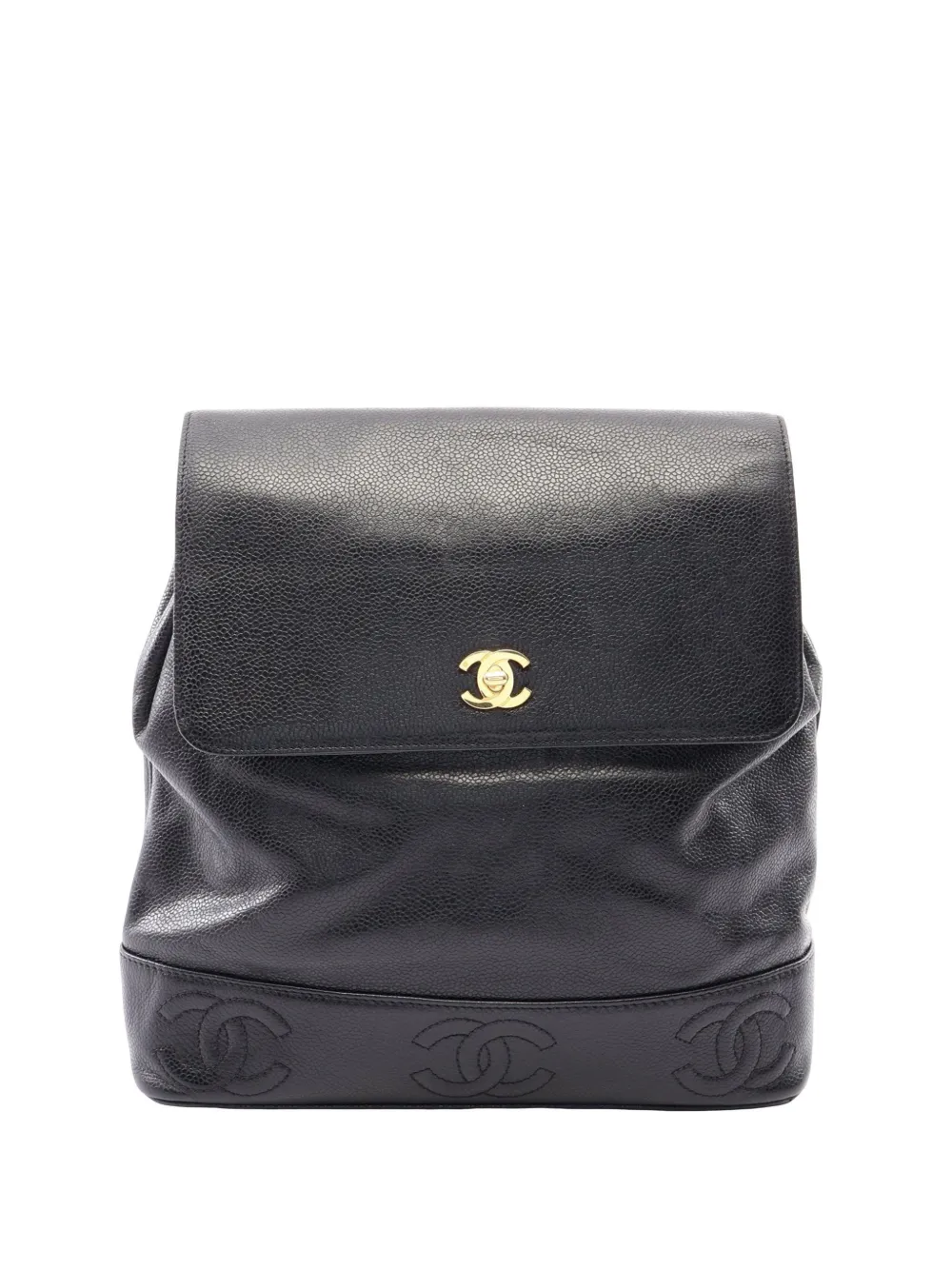 CHANEL Pre-Owned Zaino Triple CC in pelle Caviar 1996-1997 - Nero