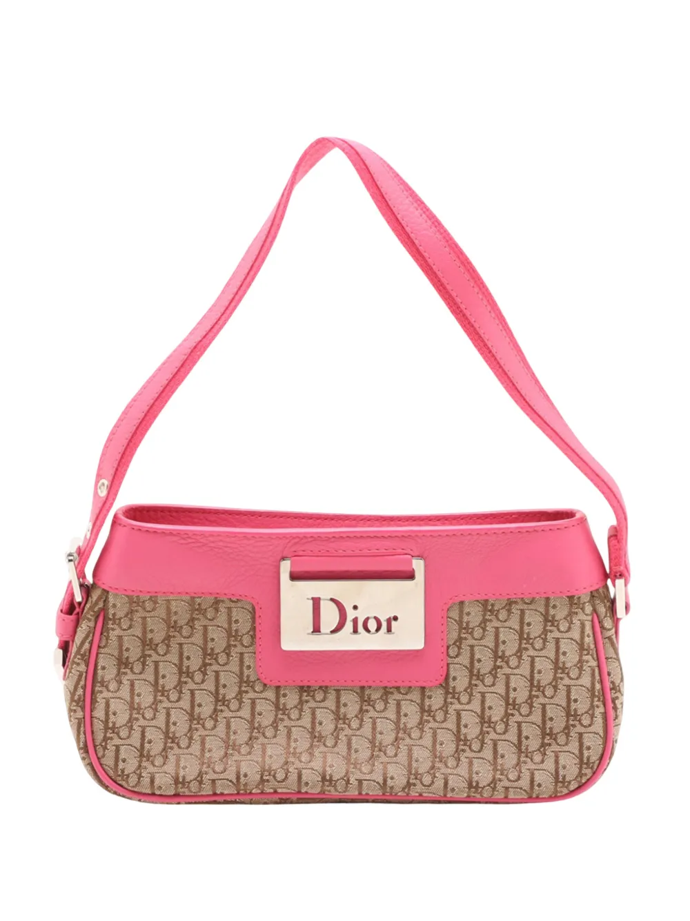 Christian Dior Pre-Owned Borsa a spalla Diorissimo Street Chic in tela con motivo Trotter 2000-2026 - Toni neutri
