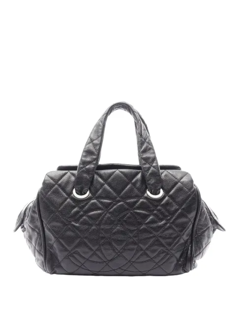 CHANEL Pre-Owned 2006-2008 Quilted Caviar Timeless Bowler Bag handbag