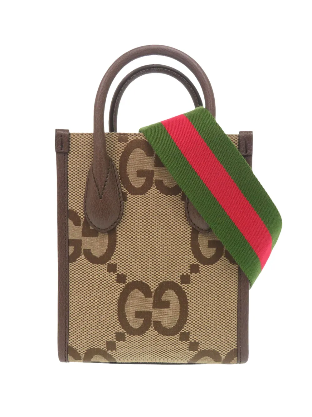 Gucci Pre-Owned Borsa a tracolla Jumbo mini in tela GG con decorazione Web 2000-2015 - Toni neutri