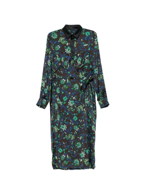 sacai vestido con estampado floral