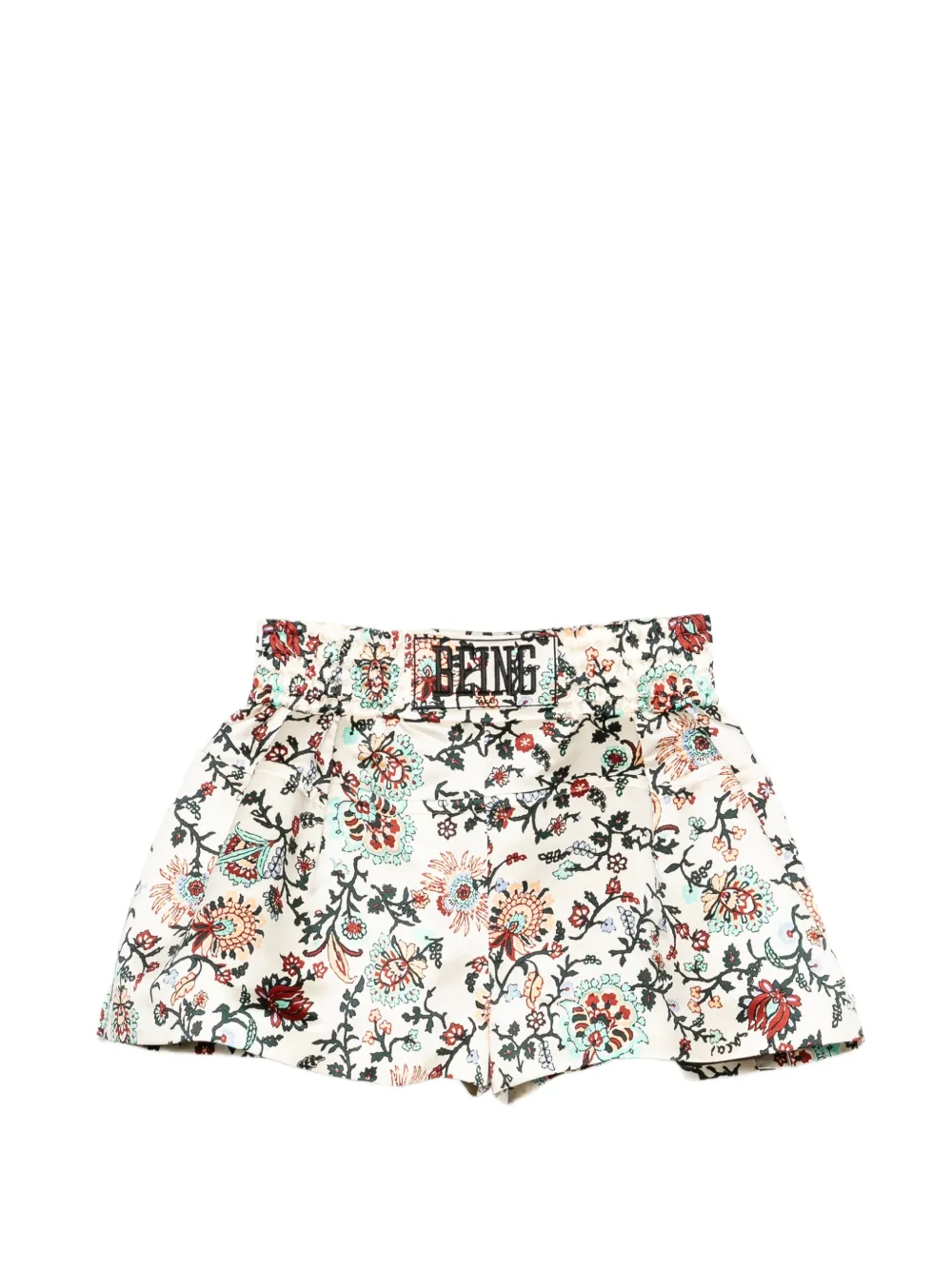 sacai Shorts mit Blumenmuster - Nude